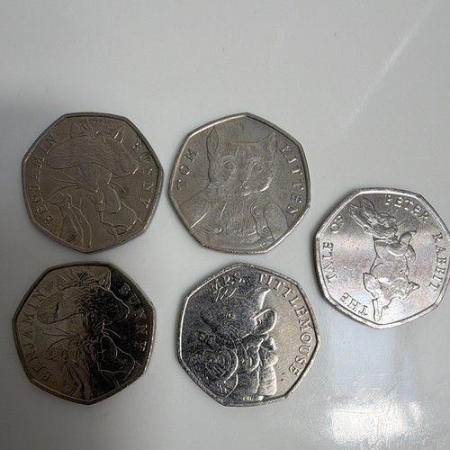 50p coin lot beatrix - coin, (5