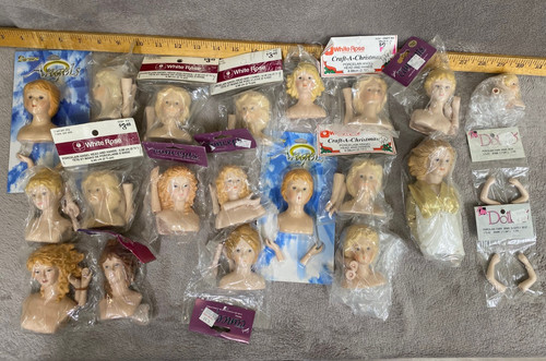 Vintage porcelain doll parts - porcelain,
