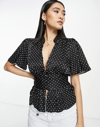 Topshop monochrome polka dot - topshop,