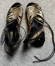 Topshop Black Gold Footloose