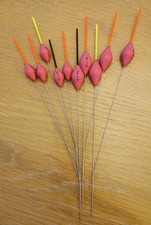 Pole Floats. Ian Everett Diamond Wire Handmade Floats x 10.  Unused. 