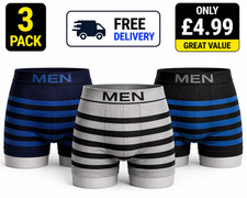 3 6 Pack Mens Breathable Boxer