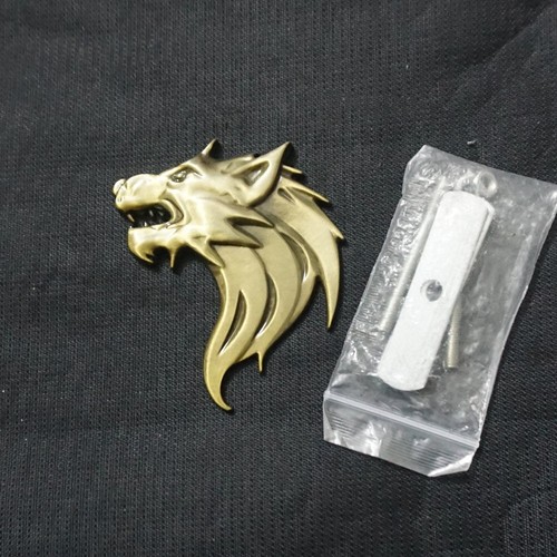 Right glossy bronze wolf - glossy,