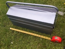 OLD Vintage Toolbox  Cantilever. Steel. 3 Tier. Engineer Mechanic