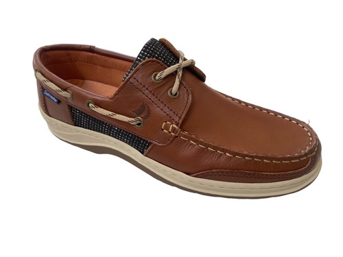 Mens brown leather deck - leather, boat