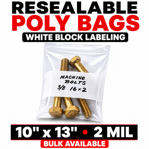 10x13 clear poly bags mil - clear, 2