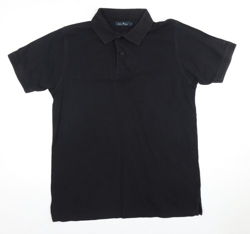 James pringle men black polo - james, men's