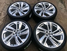 GENUINE 20 AUDI ALLOY WHEELS + NEW TYRES A5 A6 A7 A8 Q5 VW 5 X 112