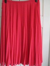 JACQUES VERT RED PLEATED SKIRT