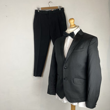 Ted Baker Tuxedo Dinner Suit 2 Piece Men's Black 40R Jacket 30W 26L Fashion