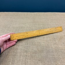 ANTIQUE VINTAGE HELIX No. 352890 THE PHILOTECHNIC SET WOODEN RULE RULER