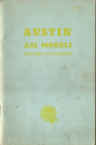 Austin a35 original handbook - a35,