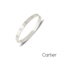 Cartier White Gold Plain Love Bracelet Size 16 B6035416 RRP: £7,550