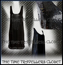 NEW KATE MOSS TOPSHOP BLACK LTD EDITION CHAINMAIL METAL DRESS LINED UK 6 34 2