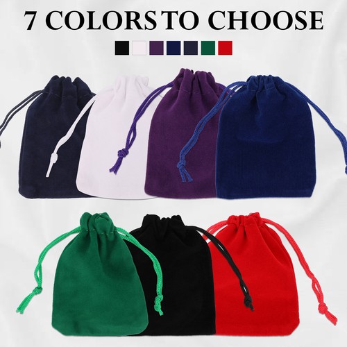 Soft velvet drawstring - velvet, pouches