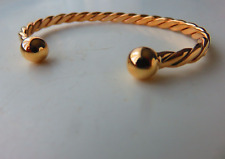 Gold Maidens Solid Torque Bangle 9 Carat Yellow Braided Style