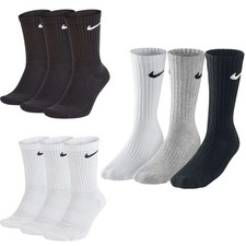 Nike SX7664 Mens Crew Socks Everyday Cushioned 3 Pack Dri-Fit  Trainers Socks