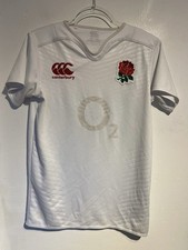 Kids England rugby top Canterbury T-shirt flawed age 12-13 white sports kit