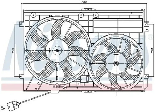 Radiator fan double - radiator,