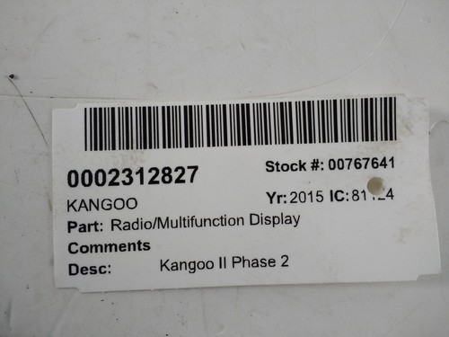 Renault kangoo radio - renault,