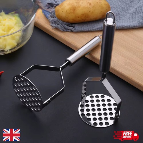 Stainless steel potato masher - steel,