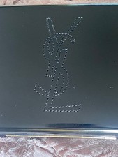 YSL Black Clutch Pouch Evening Bag Purse 