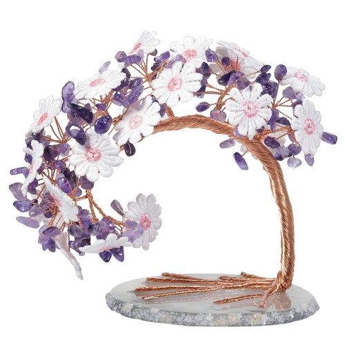 Natural amethyst crystal - amethyst, tree
