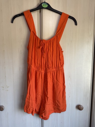 Primark orange flowy wide
