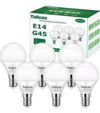 Tailcas Light Bulb E14 G45 5W 450Lm 3000K Warm White Non Dimmable Pack of 6
