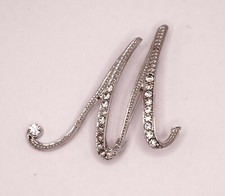 Diamante Silver Initial Letter