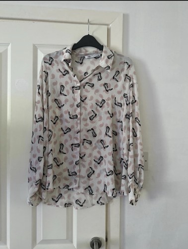 White long sleeve blouse - blouse, with