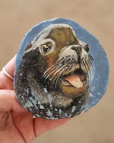 Happy seal hand - happy,