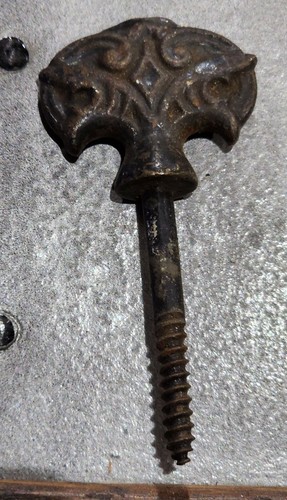 One vintage cast iron ornate - one,