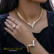 UK Women Ladies Gold Fashion