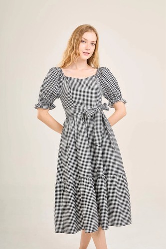 Mome ann midi dress with - mome,