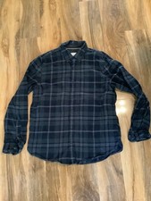 Fat face Large Mens Black Checked Jersey Cotton Shirt 