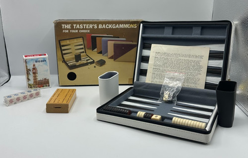 Vintage backgammon set travel - backgammon,