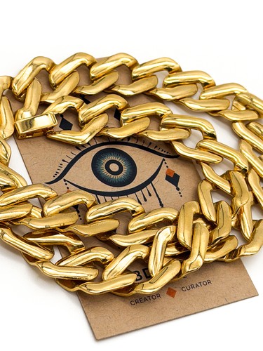 Chunky gold curb - curb, chain