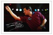 DENNIS PRIESTLEY SIGNED PHOTO PRINT AUTOGRAPH DARTS WORLD CHAMPION