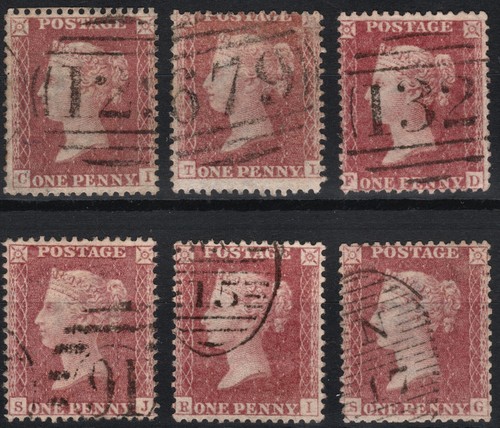 1856 c10 sg37 1d - 1856/58, red