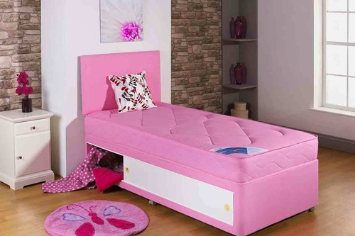 Small single 6ft divan - small, pink