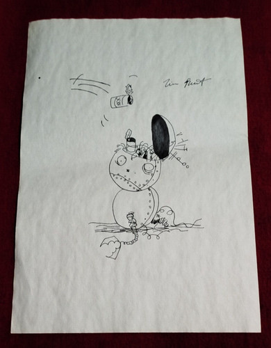 Tim burton drawing paper - drawing, on