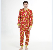 Mens Red Grinch Pyjamas Size L