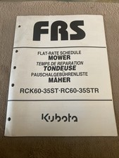 Kubota Mower RCK60-34ST RC60-36STR Flat Rate Schedule 2000