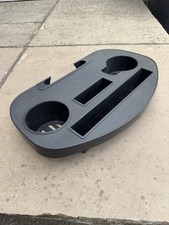 Black Plastic Cupholder Side Tray for Garden Gravity Chairs