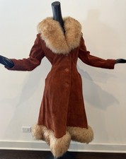 Vtg 70s L Suede Leather