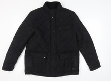Firetrap Men's Black XL Quilted Jacket, Casual Style