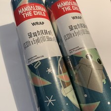 2 Rolls Baby Yoda Gift Wrapping Paper,50sq Ft Each See description
