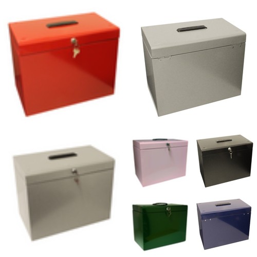 File filing box metal home - a4,