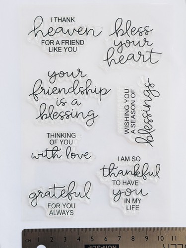Clear rubber stamp words - , verse